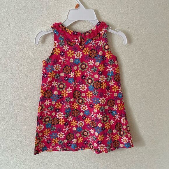 Hanna Andersson Flower Toddler Girl Power Dress sz 3t - Picture 2 of 4